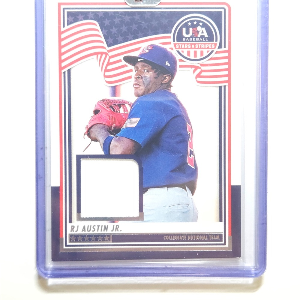 USA Baseball Stars & Stripes Trading Card RJ Austin Jr. – USA Patch